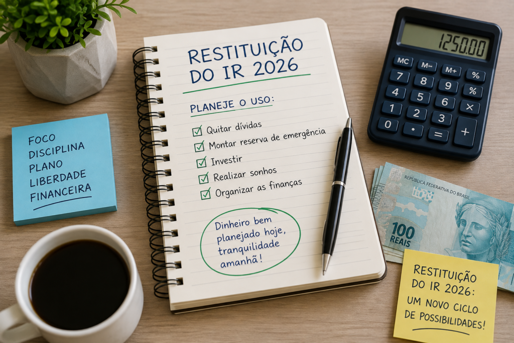 Planejamento para usar a restituição do IR 2026