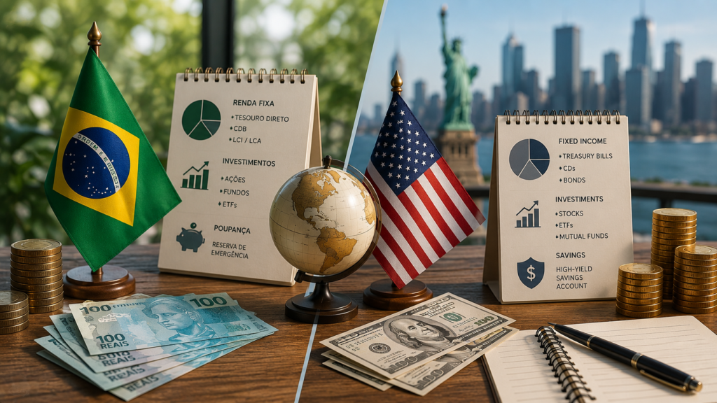 Diversificação de investimentos entre Brasil e Estados Unidos