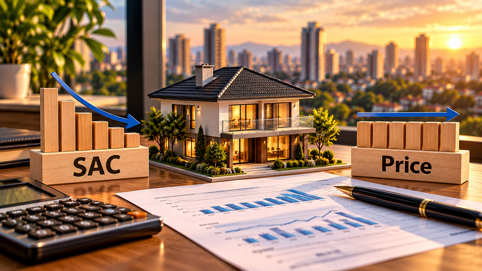 SAC ou Price no financiamento imobiliário comparando parcelas e amortização